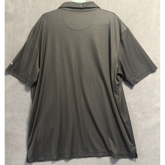 Callaway Golf Polo Shirt Opti Dri All Over Print Pattern Logo Mens 2XL XXL Black - Picture 4 of 8